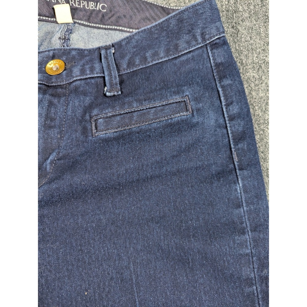 Banana Republic Womens 25 Dark Wash Flare Denim Jeans Trouser Pocket Indigo - Picture 5 of 13